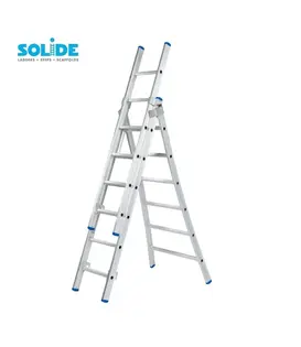 Solide Mehrzweckleiter 3x6 Sprossen