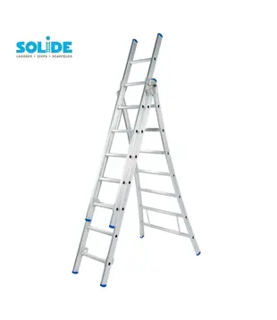 Échelle transformable 3 plans Solide 3x7 échelons
