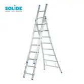 Solide Mehrzweckleiter 3x8 Sprossen
