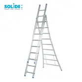 Solide Mehrzweckleiter 3x9 Sprossen