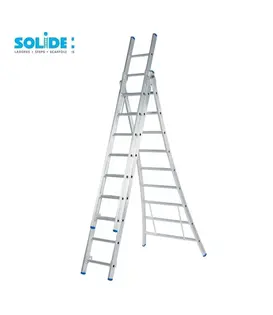 Solide omvormbare ladder 3x9 sporten