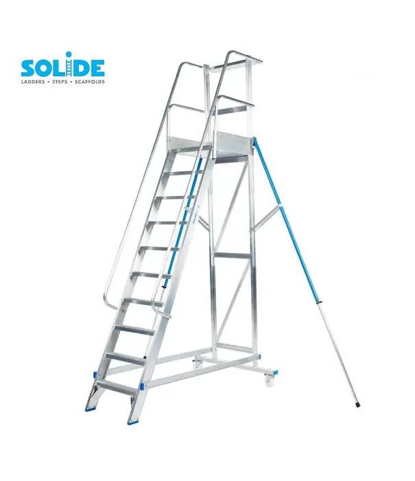 Solide Solide Podestleiter fahrbar 10 Stufen MBT10