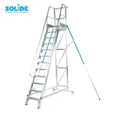 Solide Podestleiter fahrbar 12 Stufen MBT12