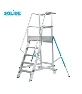 Solide Podestleiter fahrbar 5 Stufen MBT05