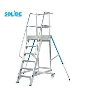 Solide Podestleiter fahrbar 6 Stufen MBT06