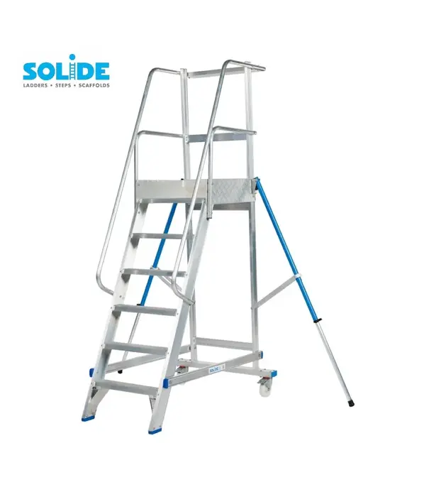 Solide Solide Podestleiter fahrbar 6 Stufen MBT06