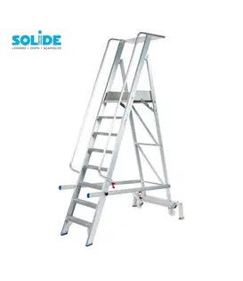 Solide plooibaar mobiel platform 8 treden PMP08