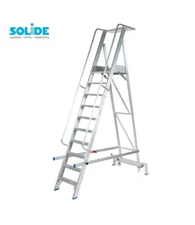 Solide plooibaar mobiel platform 10 treden PMP10
