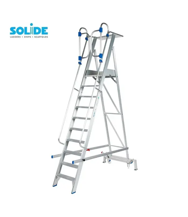 Solide Solide plooibaar mobiel platform 10 treden PMP10