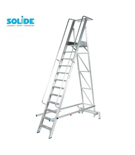 Solide plooibaar mobiel platform 12 treden PMP12