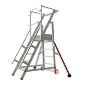 Tubesca mobiele bordestrap 5 treden | Verrijdbare magazijntrap