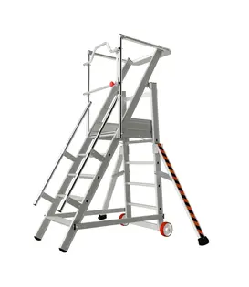 Tubesca Podestleiter fahrbar 5 Stufen