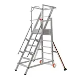 Tubesca mobiele bordestrap 6 treden | Verrijdbare magazijntrap