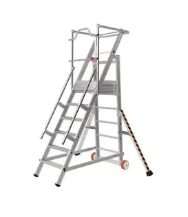 Tubesca Podestleiter fahrbar 6 Stufen