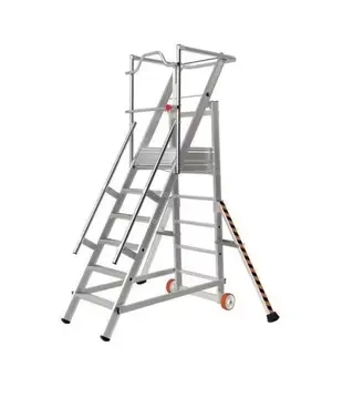 Tubesca Podestleiter fahrbar 6 Stufen