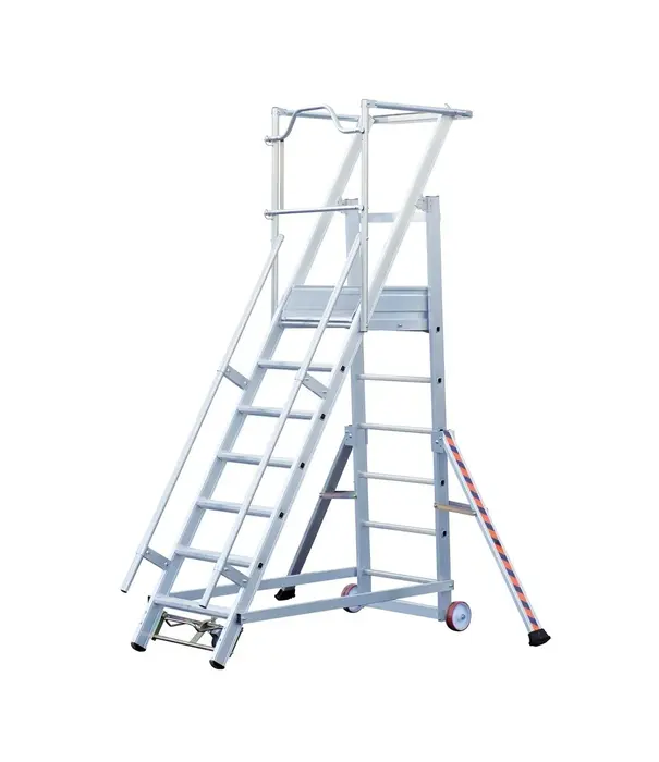 Tubesca - Comabi Tubesca mobiele bordestrap 7 treden | Verrijdbare magazijntrap