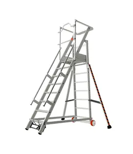 Tubesca Podestleiter fahrbar 8 Stufen