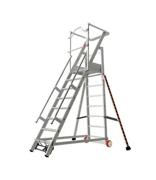 Tubesca Podestleiter fahrbar 8 Stufen