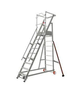 Tubesca Podestleiter fahrbar 9 Stufen