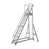 Tubesca mobiele bordestrap 12 treden | Verrijdbare magazijntrap