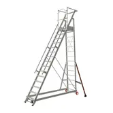 Tubesca Podestleiter fahrbar 15 Stufen | Mobile Plattformtreppe