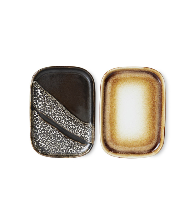 HKliving 70S CERAMICS: SMALL TRAYS, MOJAVE (SET OF 2)