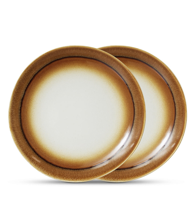 HKliving 70S CERAMICS: DINNER PLATES, SUPERNOVA (SET OF 2)