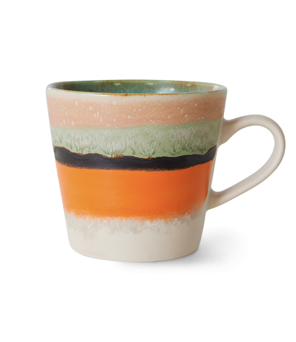 HKliving 70S CERAMICS: CAPPUCCINO MUG, BURST