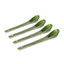 THE EMERALDS: CERAMIC SPOON TEXTURED, GREEN (SET OF 4)