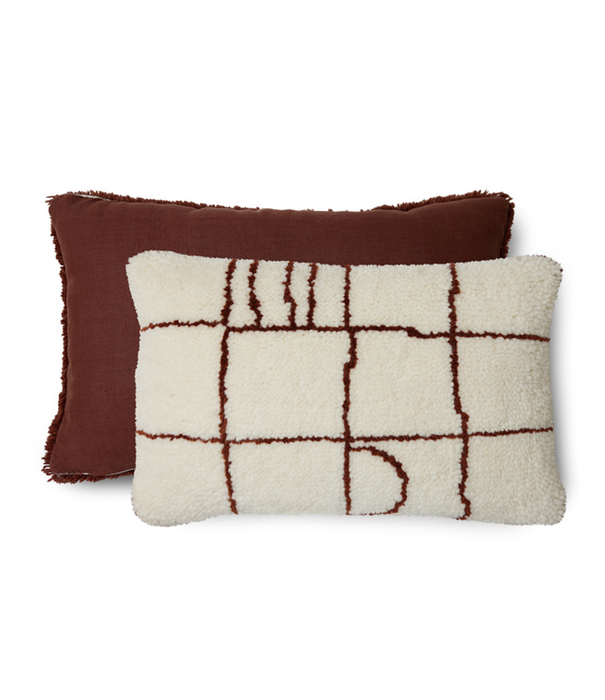 HKliving WOOLEN CUSHION EASY (60X40CM)