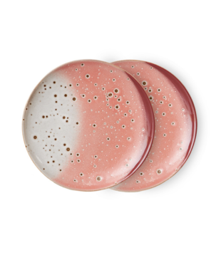 70s ceramics: dessert plates lychee, set of 2
