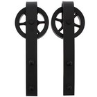 Intersteel 2 suspension rollers spoke wheel for sliding door system Wheel mat black