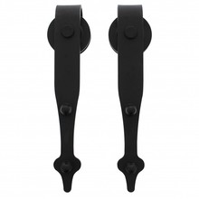 Intersteel 2 suspension rollers arrow shape for sliding door system Classic matt black