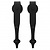 Intersteel 2 Aufhängungsrollen Pfeilform für Schiebetürsystem Classic matt schwarz