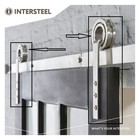 Intersteel 2 suspension rolls open wheel for sliding door system Modern stainless steel