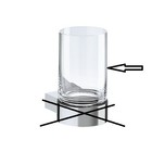 Keuco Crystal glass loose for glass holder 14950 Plan / Plan Black Keuco