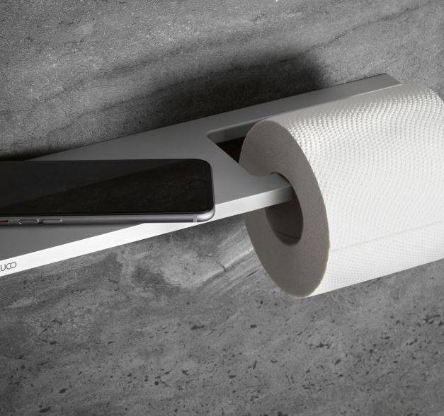 Toilet paper roll holder with shelf series Edition 400 Keuco