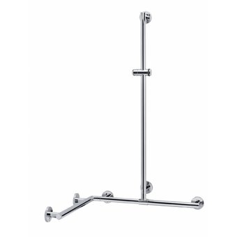 Keuco Corner shower handle with shower rod freely positionable 797/1097/1263mm external dimensions Keuco Plan Care