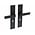 Intersteel Deurkruk Amsterdam sleutelgat 56mm op schild in mat zwart van Intersteel