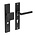 Intersteel 72mm front door security fittings with core pull protection - matte black