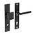 Intersteel Security fittings front door 92mm with core pull protection in matt black Intersteel