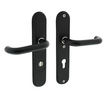 Intersteel Rear door 72mm security fittings with core pull protection - matte black