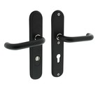 Intersteel Security fitting rear door 92mm with core pull protection - matte black