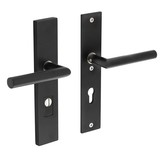 Intersteel Rear door 72mm security fittings with core pull protection - matte black