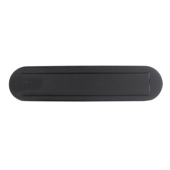 Intersteel Letter plate oval with flap and rain edge in stainless steel matt black - Intersteel