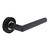 Intersteel Door handle Jura on rosette in matte black - Intersteel