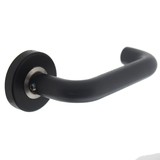 Intersteel Door handle Bern Ø19mm on rosette in matt black - Intersteel