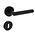 Intersteel Door handle Bastian on rosette + key plates in matt black - Intersteel