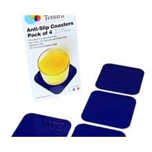 Tenura Non-slip coasters 9x9cm - 1 set of 4 pieces - Blue - Tenura