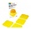 Tenura Non-slip coasters 9x9cm - 1 set of 4 pieces - Yellow - Tenura